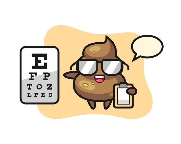 Premium Vector Illustration Of Poop Mascot As An Ophthalmology Cute