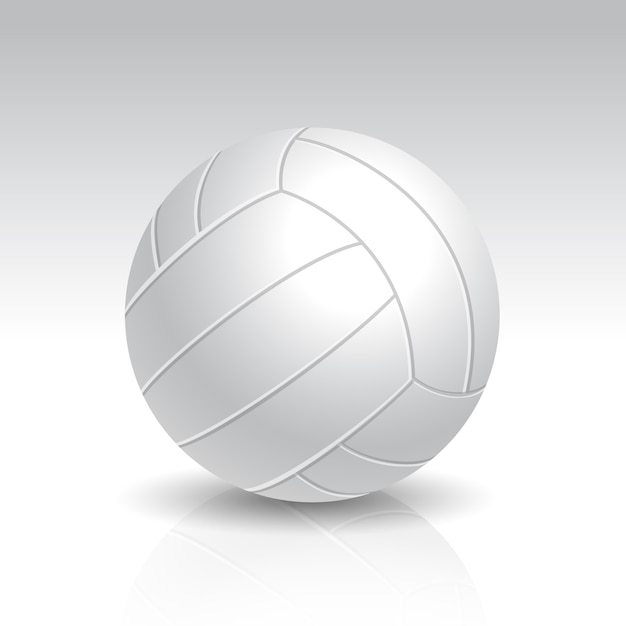 Premium Vector Illustration of realistic white volleyball