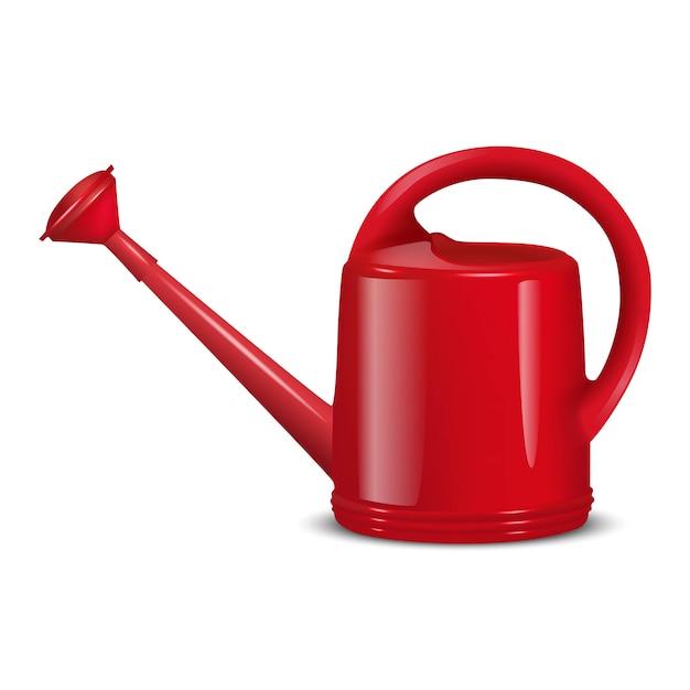 Premium Vector | Illustration of red watering can for gardening ...