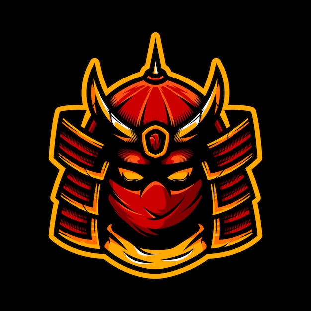 Premium Vector | Illustration of samurai esport mascot logo template