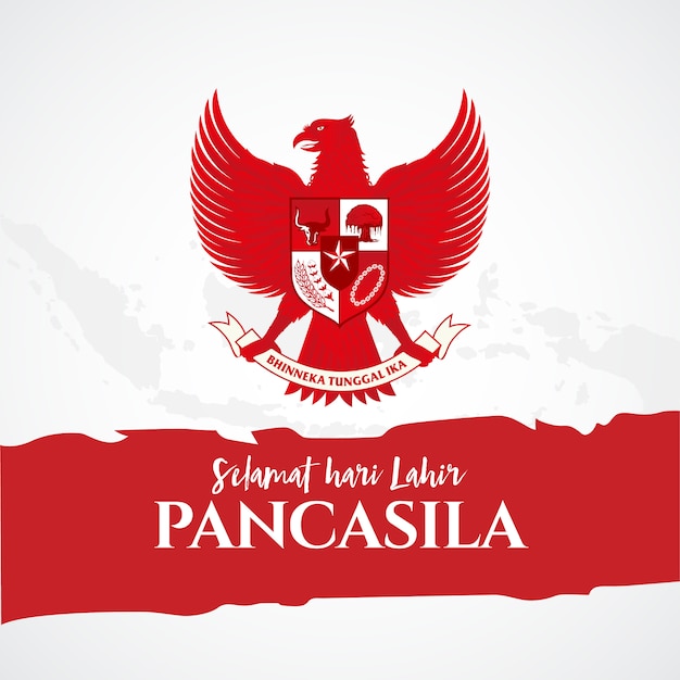 Premium Vector Illustration Selamat Hari Lahir Pancasila Translation Happy Pancasila Day