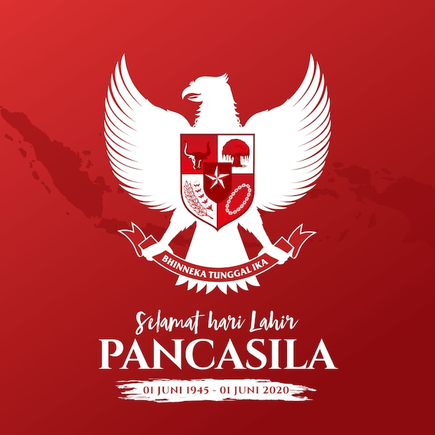 Premium Vector Illustration Selamat Hari Lahir Pancasila Translation Happy Pancasila Day