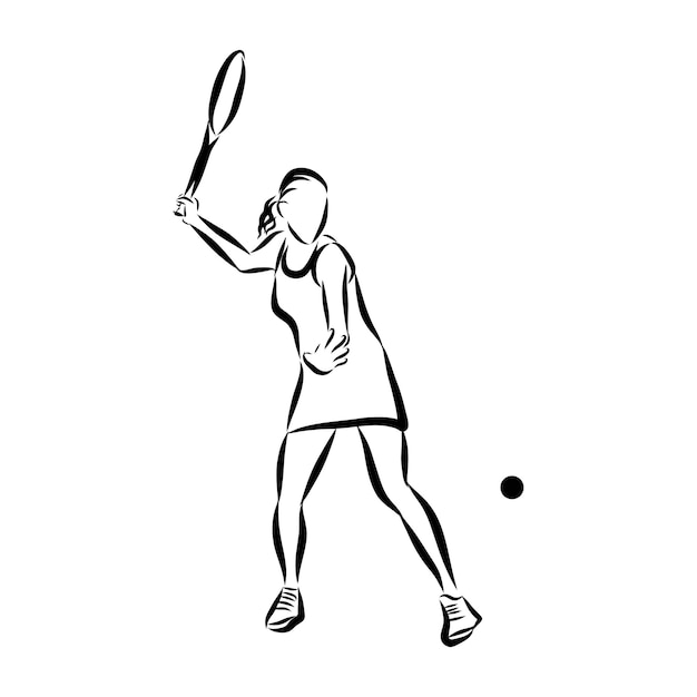 Premium Vector | Illustration of tennis player with ball and racket ...