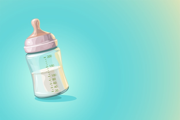 Download Premium Vector | Illustration of transparent baby bottle ...