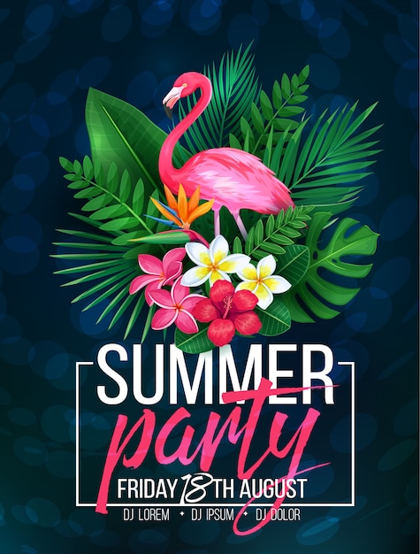 Premium Vector | Illustration tropical party