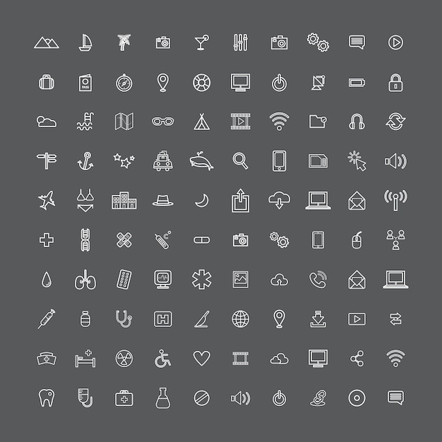 Illustration ui universal icon concept Vector | Free Download