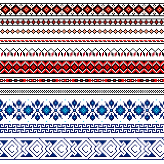 Free Vector | Illustration of ukrainian folk seamless pattern ornament ...