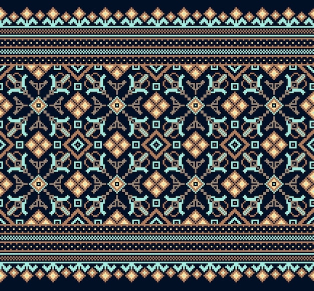 Free Vector | Illustration of ukrainian folk seamless pattern ornament