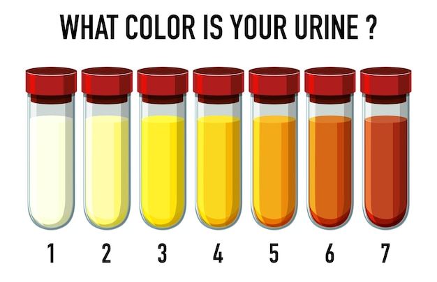 Illustration Urine Color Chart 1308 50826 