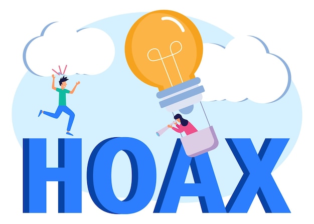 Premium Vector | Illustration vector graphic cartoon character of hoax