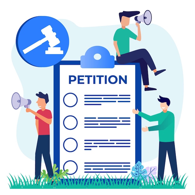 Premium Vector Illustration Vector Graphic Cartoon Character Of Petition