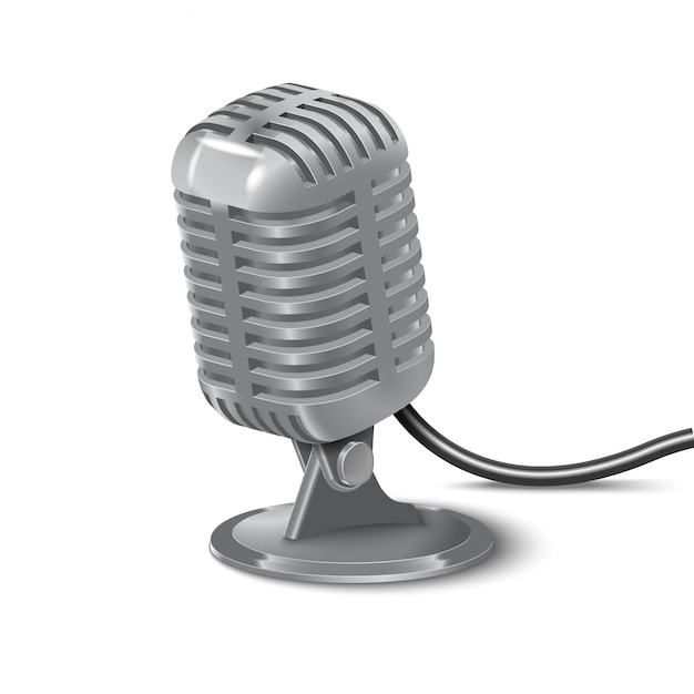 Download Illustration of vintage microphone | Premium Vector