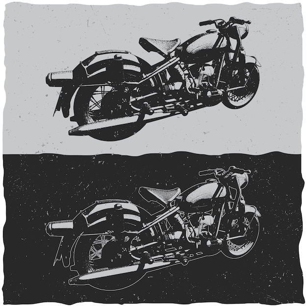 Download Free Vector | Illustration of vintage motorcycles