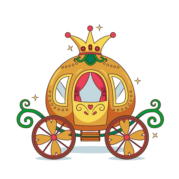 Free Vector | Illustration with fairytale carriage design