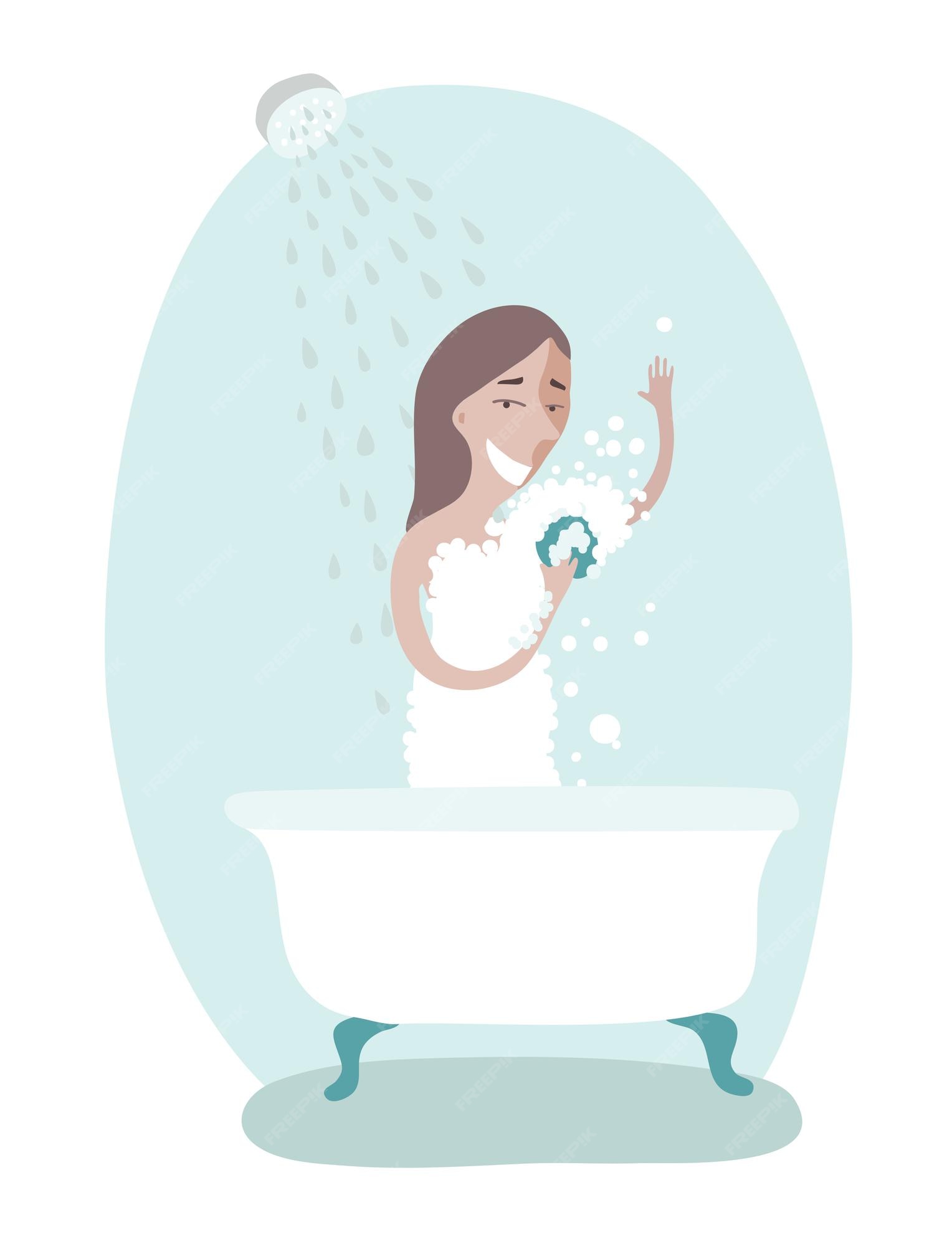 Premium Vector Illustration of woman taking care of personal hygiene