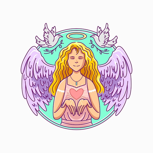 Premium Vector | Illustration of women angel