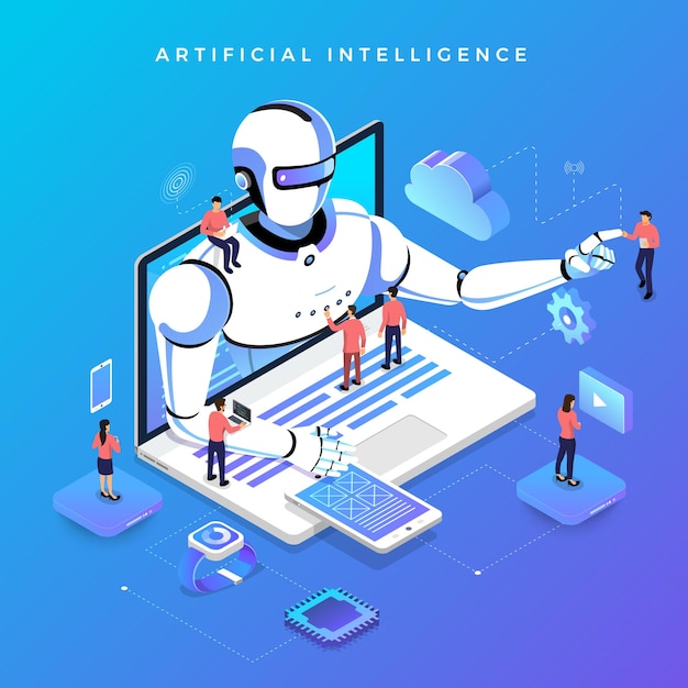 Premium Vector | Illustrations concept artificial intelligence ai