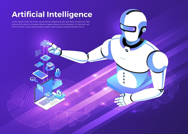 Premium Vector | Illustrations concept artificial intelligence ai