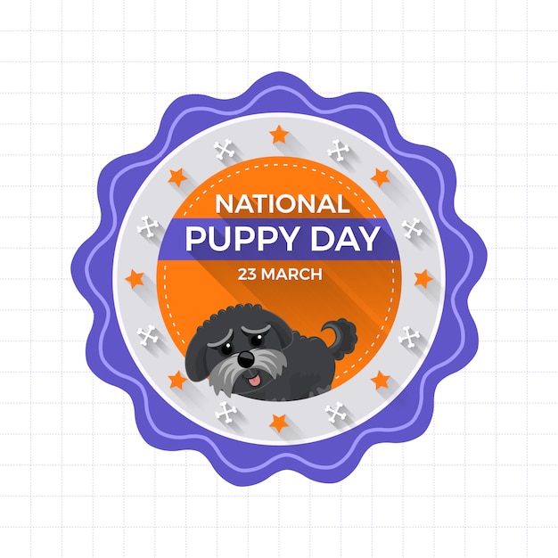 Premium Vector Illustrations concept national puppy day. illustrate.