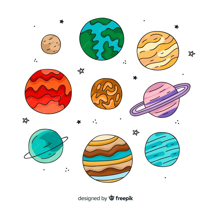 Free Vector | Illustrations of solar system planets