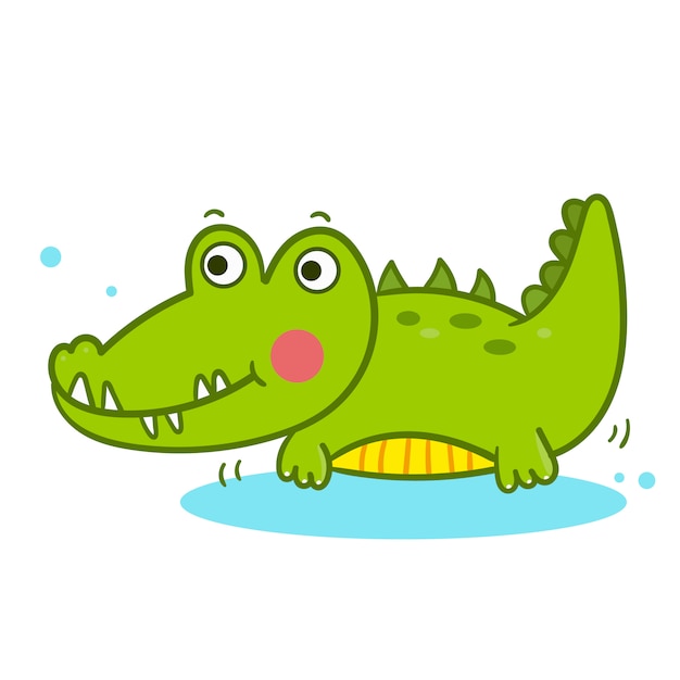 Premium Vector | Illustrator of alligator cartoon