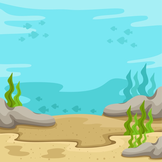 Premium Vector | Illustrator of background underwater on the sea three