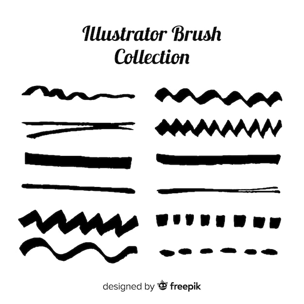 Illustrator brush collection | Free Vector