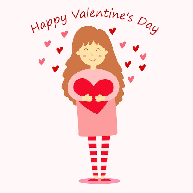 Premium Vector | Illustrator of happy valentine day boy