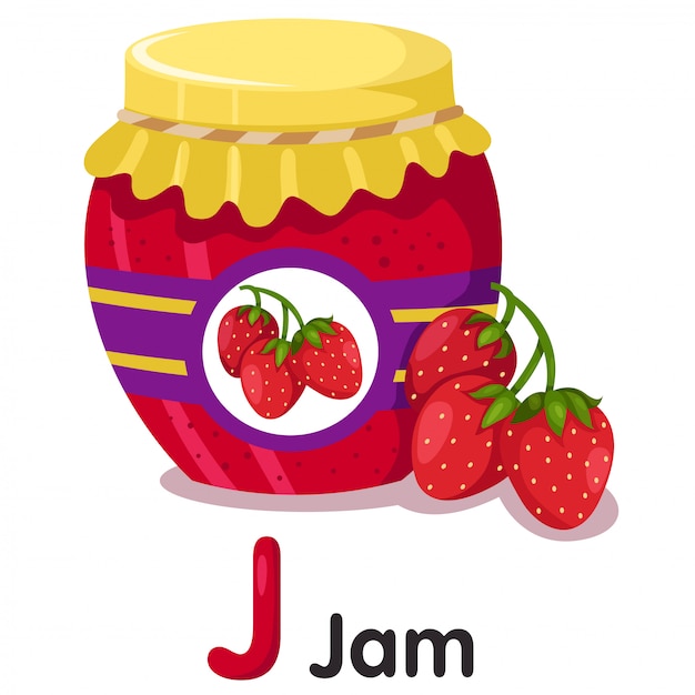 Premium Vector | Illustrator of strawberry jam