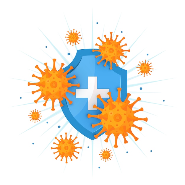 Premium Vector | Immune system icon in cartoon style, illustration