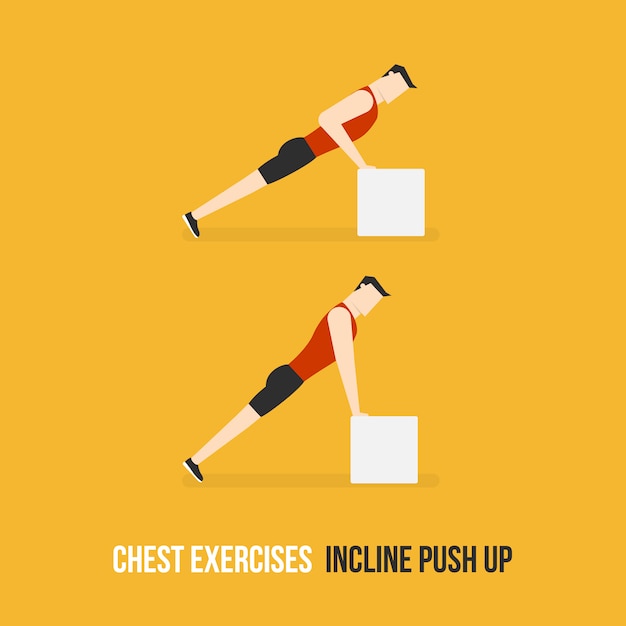 Free Vector | Incline push up demostration