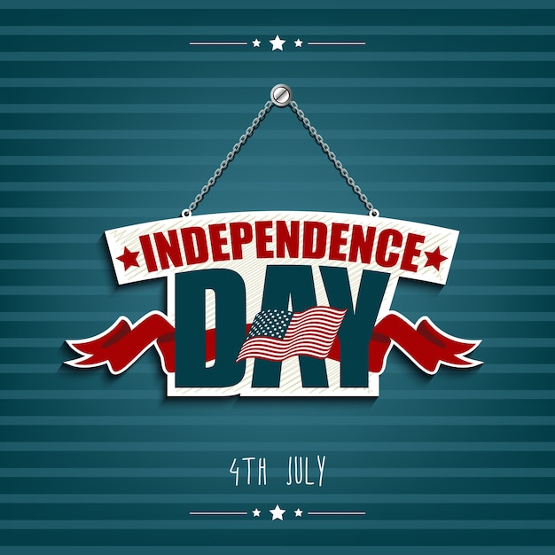 Premium Vector | Independence day american signs hanging