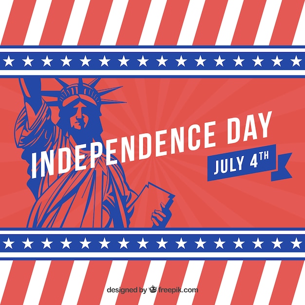 Independence day background with stripes
