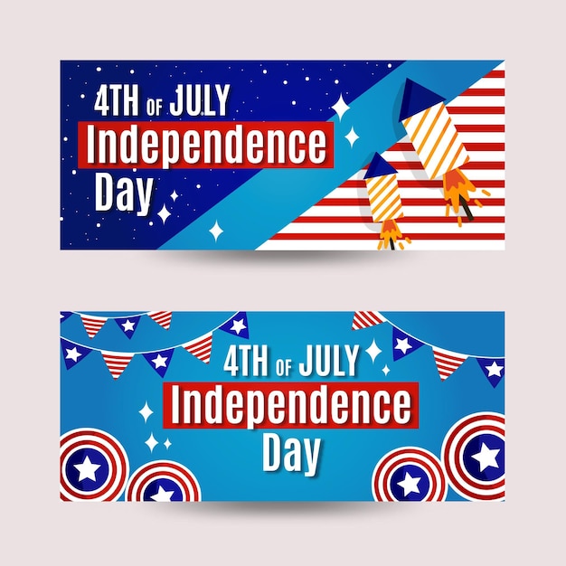 free-vector-independence-day-banners-template-design