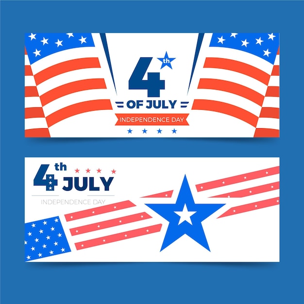 Free Vector | Independence day banners