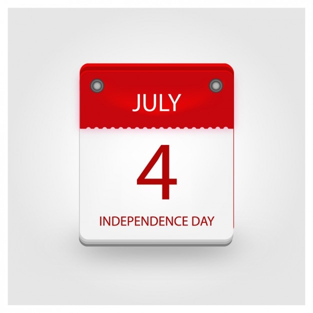 Free Vector Independence day calendar