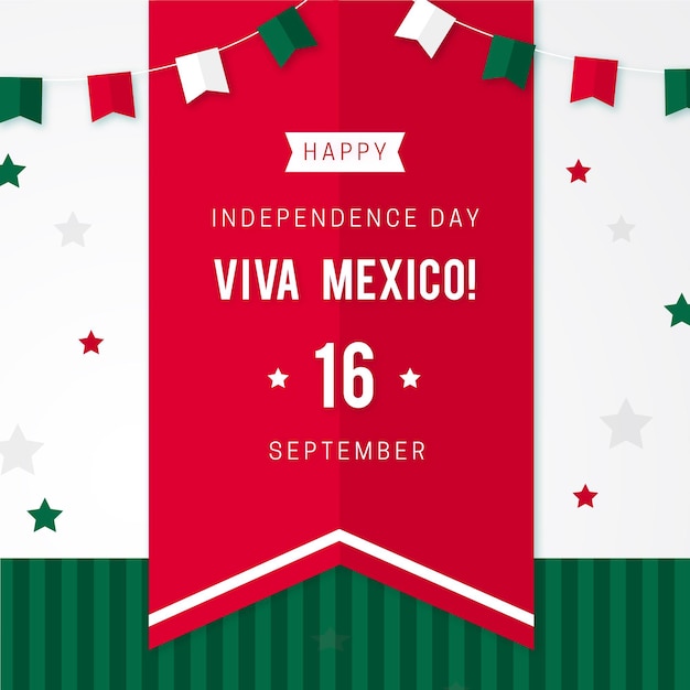 Den Nezavisimosti Meksiki Koncepcii Premium Vektory
