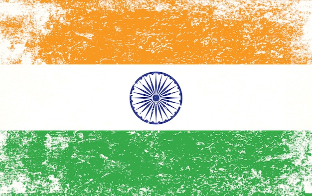Download India flag with grunge style premium vector Vector ...