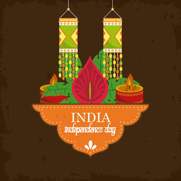 Download India independence day card colorful Vector | Free Download