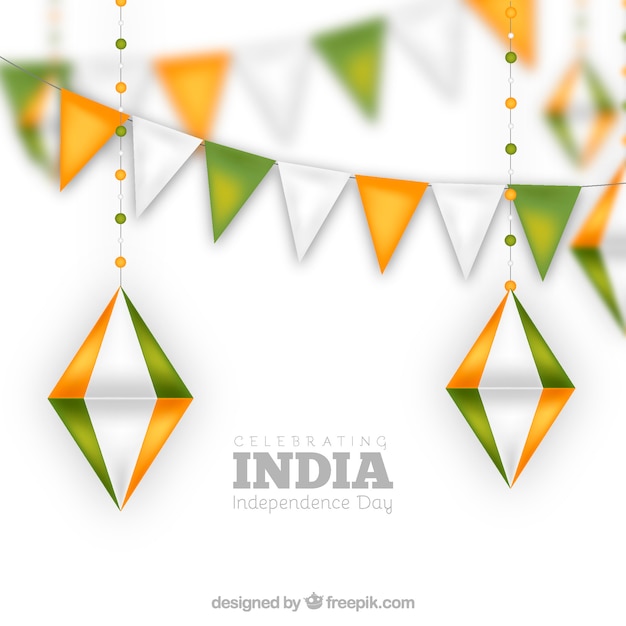 India independence day garland design Vector Free Download