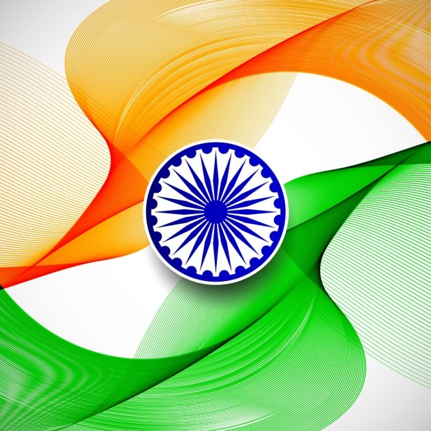Free Vector India Republic Day Abstract Background With The Flag Colors