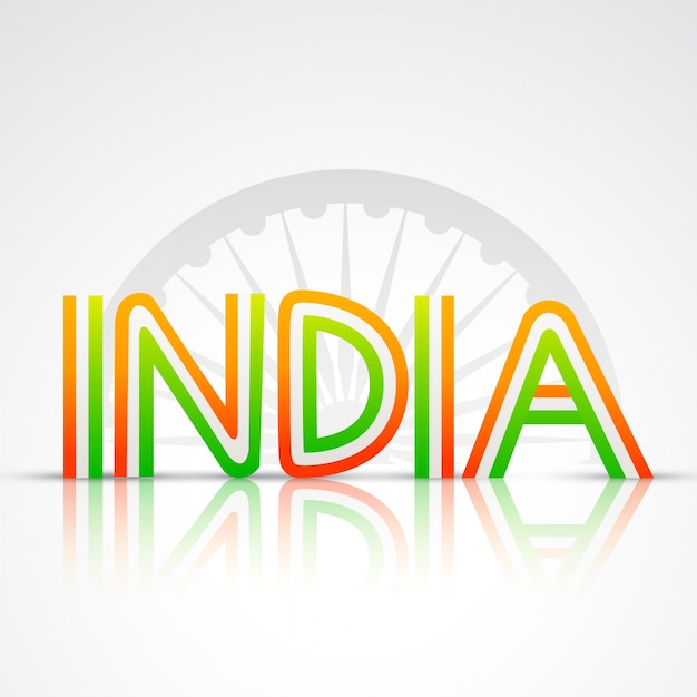 Download Free India Text In Flag Style Free Vector Use our free logo maker to create a logo and build your brand. Put your logo on business cards, promotional products, or your website for brand visibility.