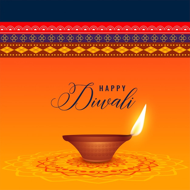Indian diwali festival with diya and ethnic\
background