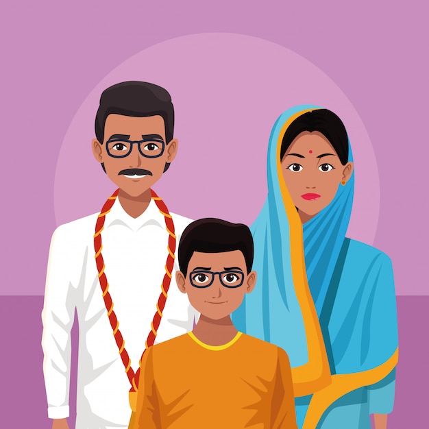 Indian Family Cartoon