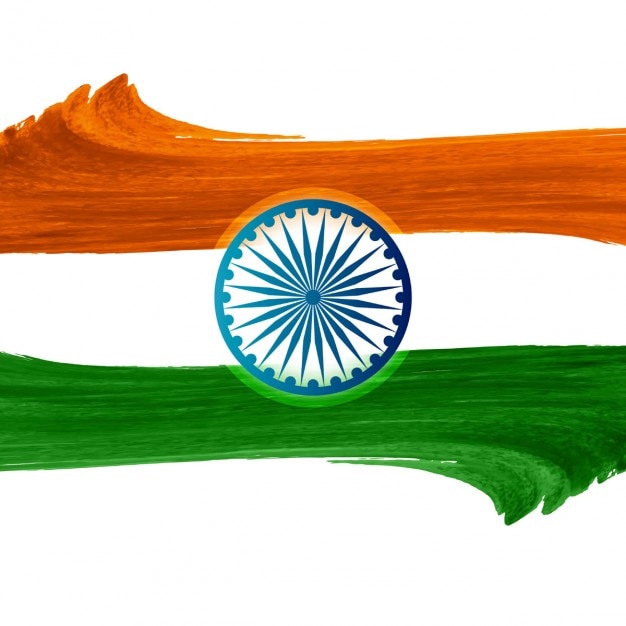 Indian flag in watercolor style Vector | Free Download