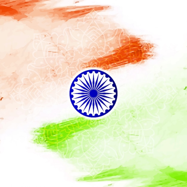 Indian independence day watercolor design