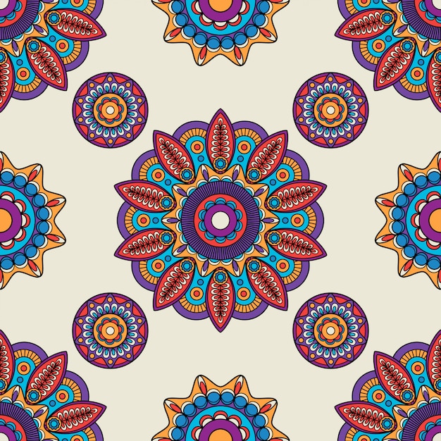 Download Indian mandala round vector pattern | Premium Vector