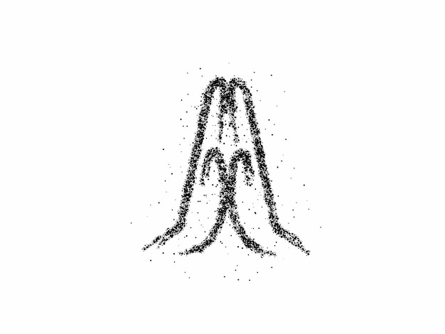 Premium Vector Indian Namaste Greeting Particle Icon Vector Illustration