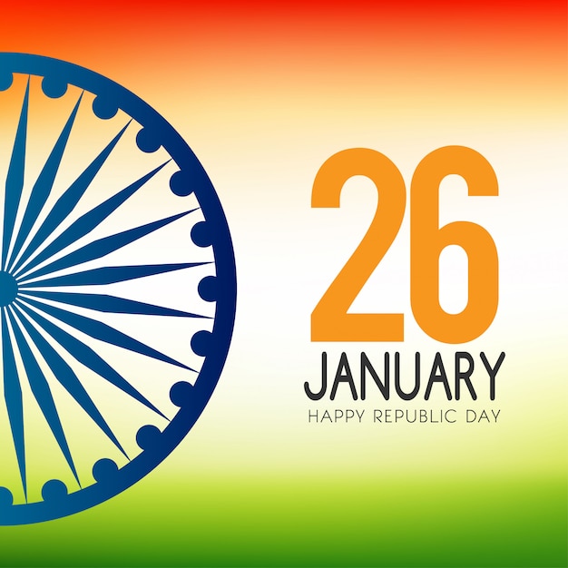 Indian republic day 26th january background Vector | Premium Download