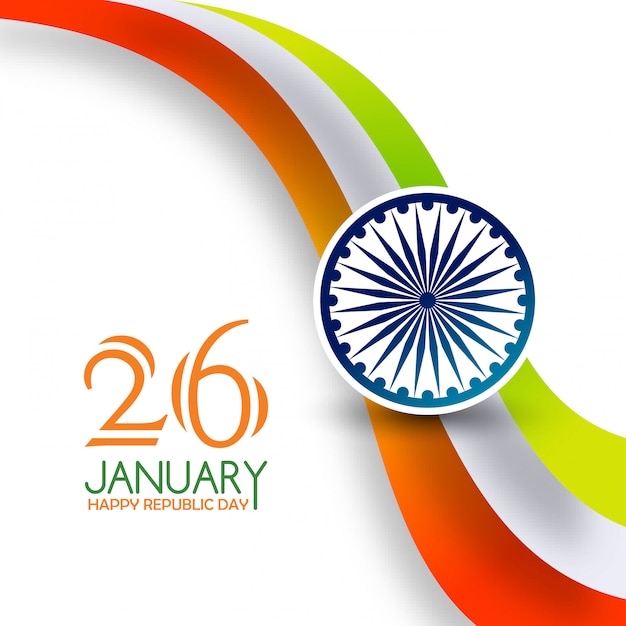 インド共和国記念日1月26日ティランガの背景 無料のベクター